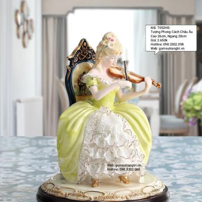 tượng sứ, tượng cô gái, tượng trang trí, tượng sứ trung quốc, gốm sứ giang tây trung quốc